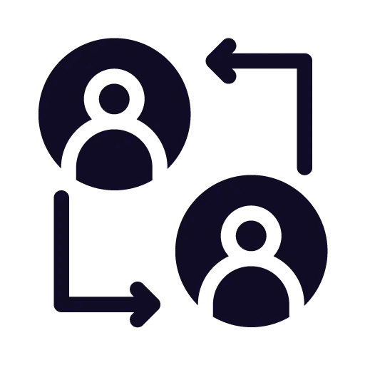 Team and clients icon